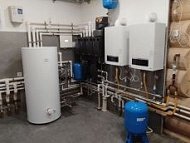 Монтаж газовой котельной Buderus под ключ для частного дома 450 м² и бани 50 м²
